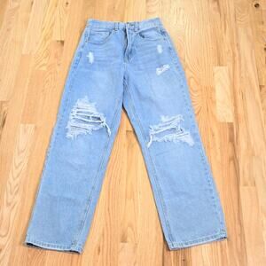 Wax collection  jeans straight leg distressed size small